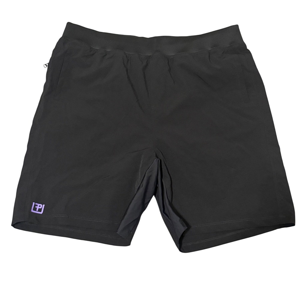 TRVS Clothing Company Mens Athletic Training Shorts Black XL Zipper Pocket